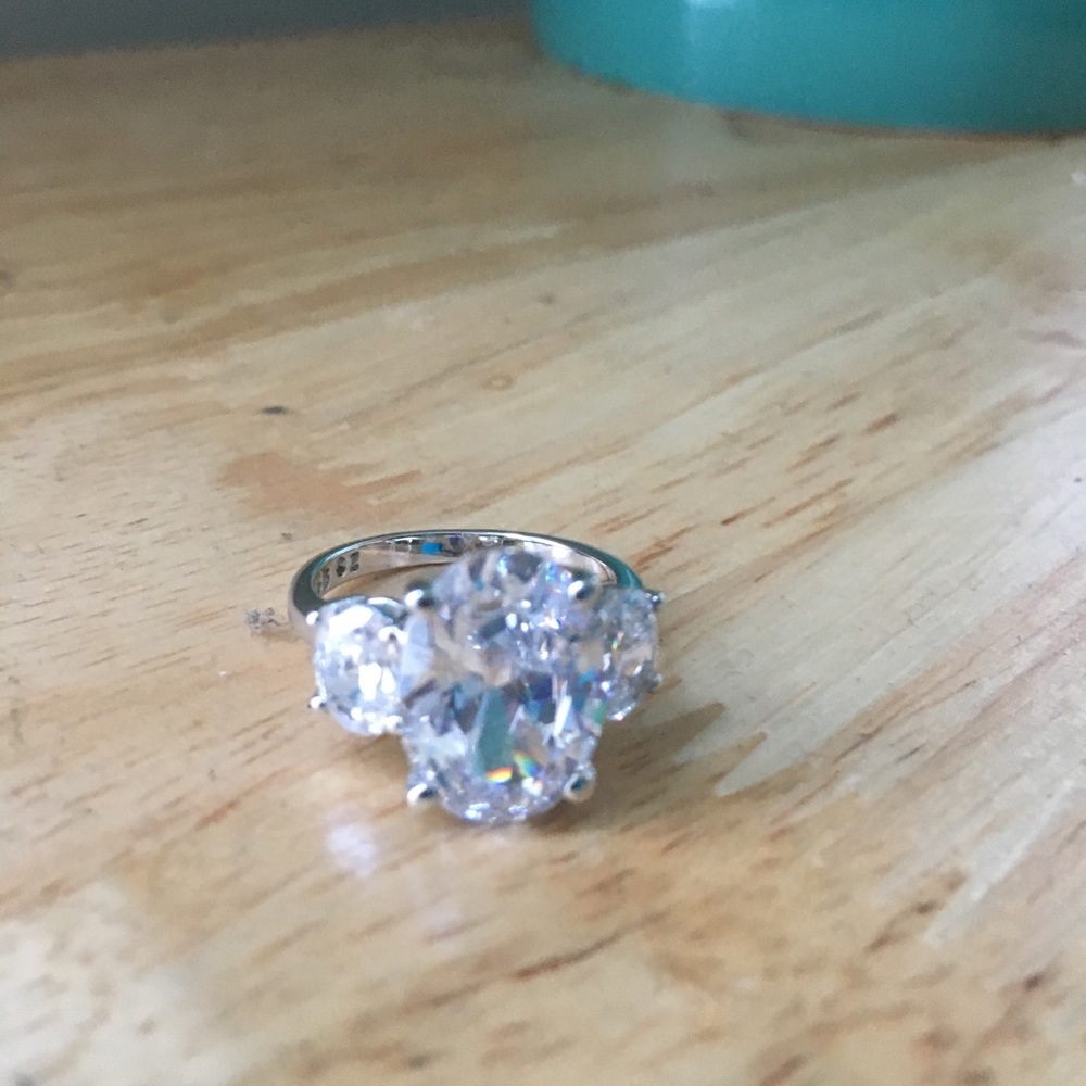 Sterling 3 Stone Ring - image 2